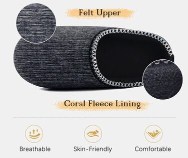 Чоловічі тапочки COFACE з м'якою піною Memory Foam - зручні домашні капці для дому та вулиці (Чорний, 44 EU)