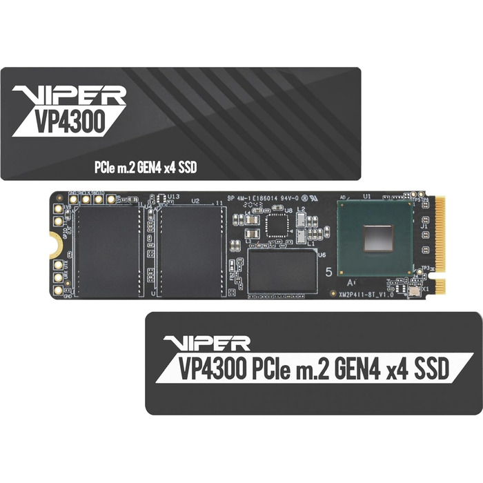 SSD Patriot Viper VP4300 2TB PCIe Gen4 x4 NVMe M.2 - до 7400 МБ/с читання, 6800 МБ/с запис