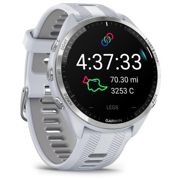 Розумний годинник Garmin Forerunner 965 Quarz для чоловіків та жінок, білий/сірий