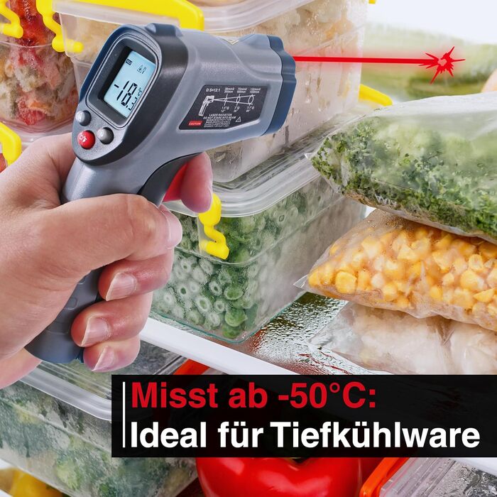 Інфрачервоний термометр HGL-205 з лазером -50°C…600°C для вимірювання температури поверхонь