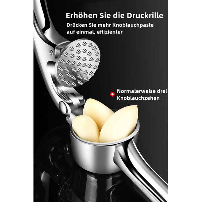 Пресс для часнику - високоякісний кухонний інструмент з ергономічним важелем для ефективного подрібнення часнику