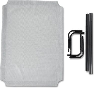 Amazon Basics Cooling Elevated Pet Bed, Gray, Size L, L 130 x W 80 x H 19 cm