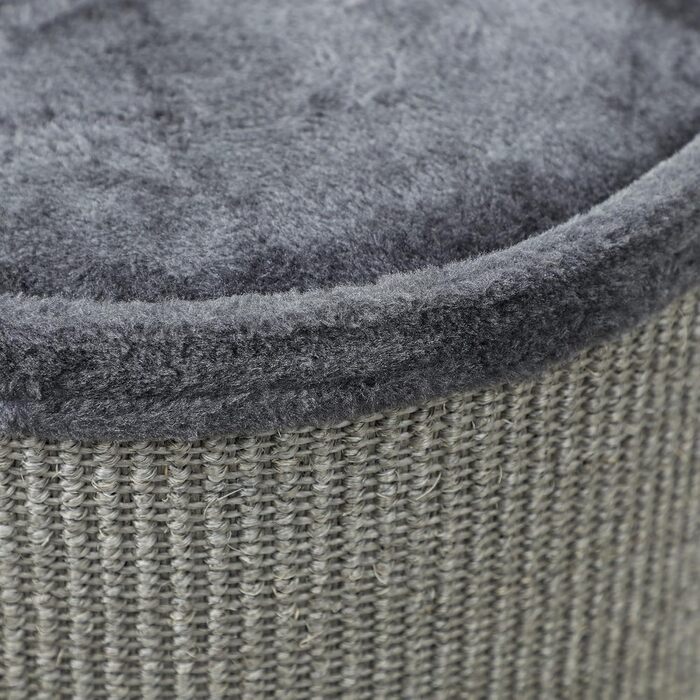 Кігтеточка PawHut 70 см, 3-ярусна, сіра, з плюшевим облямівкою, для котів