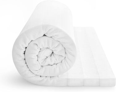Mr. Sandman Topper 90x190 Mattress Topper for Lying Comfort and Mattress Protection, Cold Foam Topper for All Mattresses and Boxspring Beds, Mattress Topper Soft, Height approx. 5cm