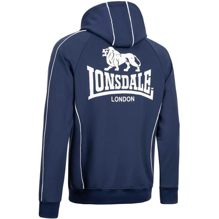 Чоловіча спортивна куртка Lonsdale ACHAVANICH з капюшоном, темно-синя з білим, розмір L
