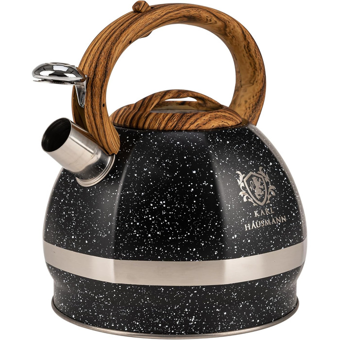 Чайник-заварник Karl Hausmann Induktion 3L з автоматичним свистком, нержавіюча сталь, для всіх типів плит