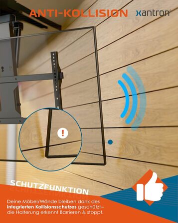 Xantron DEHA-600E Electric Tilt, Swivel & Fold-Down TV Ceiling Mount - 32-75 Inch - Voice Control Remote Included