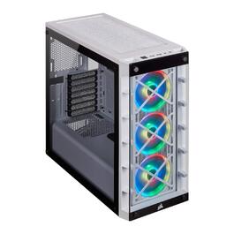 Корпус для ПК Corsair iCUE 465X RGB Mid-Tower ATX, білий (загартоване скло, 3 вентилятори LL120 RGB, Smart Glass)