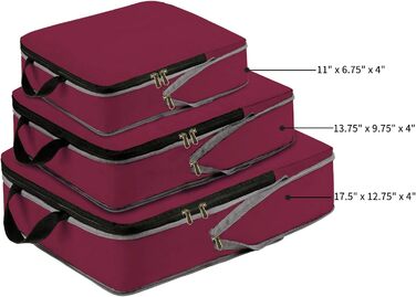 Органайзери для подорожей Eono (4 шт.) - компресійні куби для пакування валізи, сет для організації багажу, для рюкзака та валізи