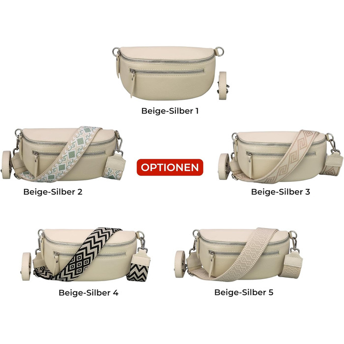 Жіноча сумка Brise Art Lucia з екошкіри, італійського виробництва. Сумка-бананка, кросбоді з регульованим ремінцем, 3 відділення. Чорний/Бежевий колір