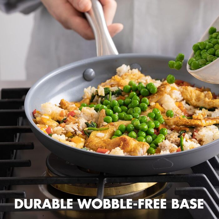 GreenPan Lima сковорода з антипригарним покриттям Keramik, 28 см, сіра, без PFOA та PFAS, для плити та духовки