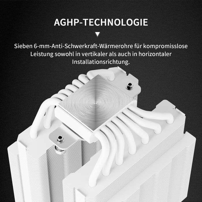 Кулер для процесора Thermalright Phantom Spirit 120 EVO (White), 7 теплових трубок, 2 PWM вентилятори, 2150 RPM, сумісність з AMD AM4/AM5 та Intel LGA 115X/1200/1700/1851/20XX