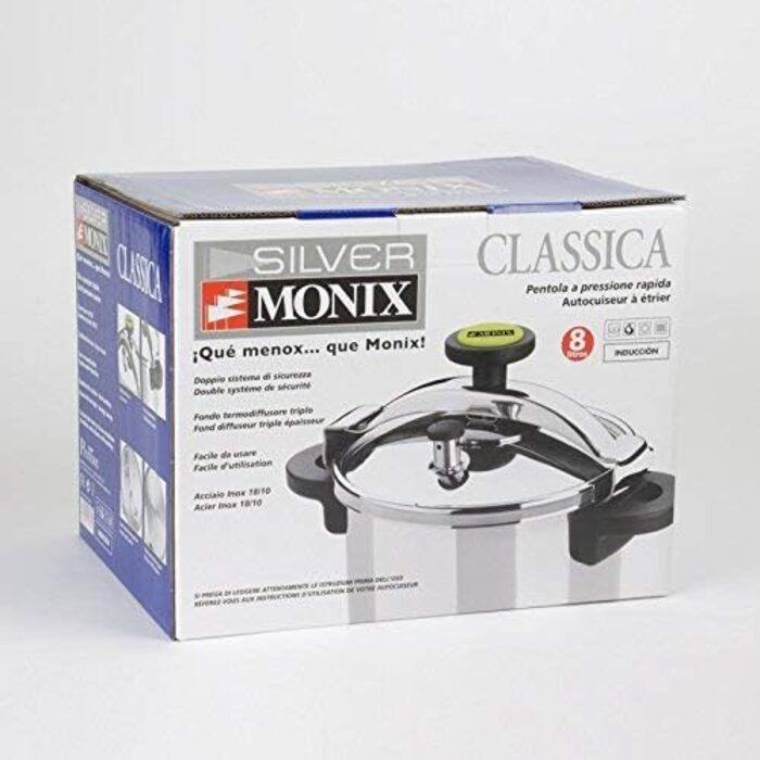 Monix Classica Pressure Cooker 8L, Stainless Steel 8 Liter