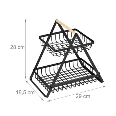 Relaxdays Fruit Basket, 2-Tier Etagere