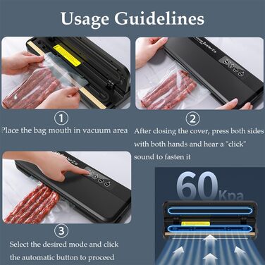 Вакуумний пакувальник 4-в-1: вакуумний пакувальник, запаювач фольги, вакууматор для продуктів, Sous Vide