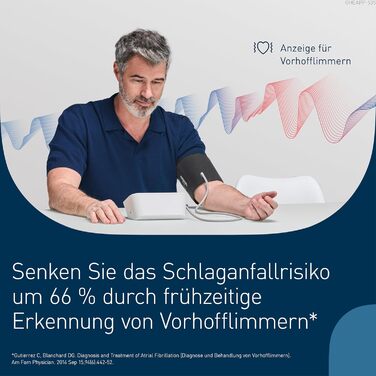 Тонометр OMRON X7 Smart AFIB: автоматичний, з визначенням фібриляції передсердь, клінічно перевірений, для діабетиків, з додатком для смартфона, 22-42 см