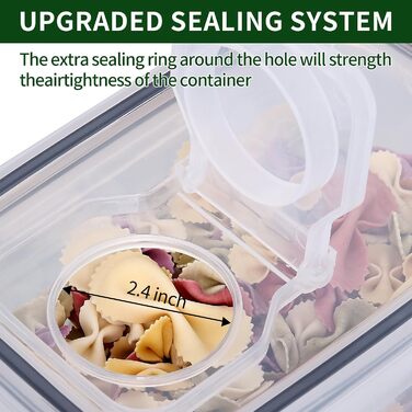 Набір контейнерів для зберігання їжі Hibisaws (12 шт.) з кришкою, BPA-free, 100% герметичні, прозорі, 6 x 1L & 6 x 0.5L, для meal prep, Tupperware