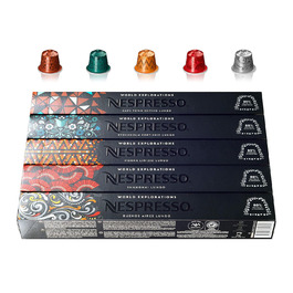 Набір кави Nespresso World Explorations: Envivo, Fortissio, Linizio, Shanghai, Buenos Aires Lungo, 50 капсул
