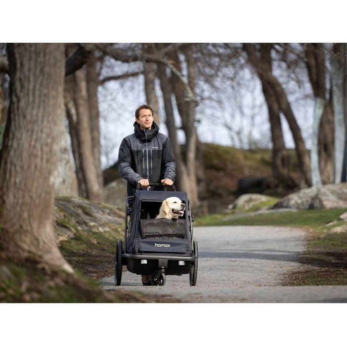 Hamax Pluto - чорний велопричіп для собак