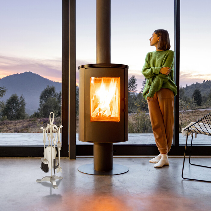 Relaxdays 5-Piece Fireplace Set