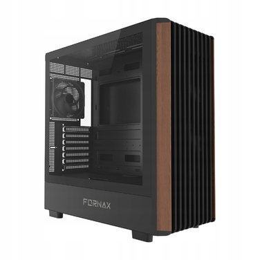 Корпус Gembird Fornax WOOD Midi Tower, чорний
