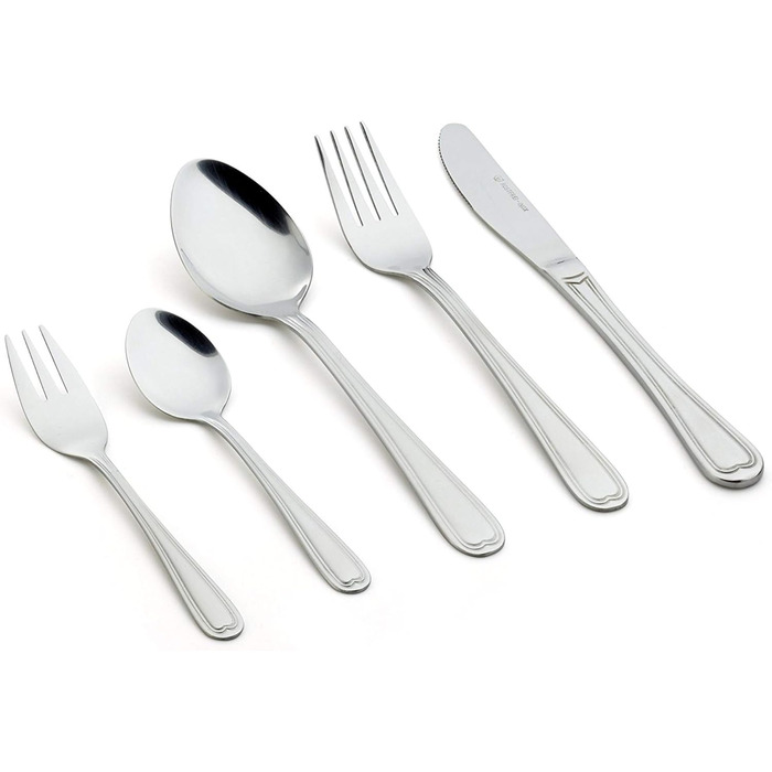 GRÄWE Cutlery Set for 12 People, Stainless Steel, 100-Piece Dinnerware Set, Nickel-Free, Rust-Proof, Hand-Polished, Dishwasher-Safe - Salzburg Series