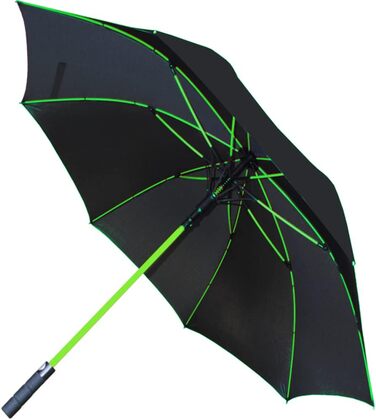 COLLAR AND CUFFS London XL Golf Umbrella - Windproof, Fiberglass Ribs - Automatic Open/Close - Red & Green - Large 154cm