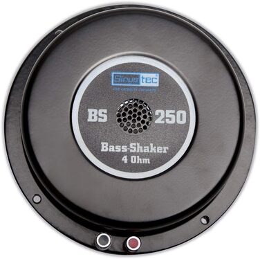 Sinustec BS250 бас-вібратор (бас-памп), 4 Ом, корпусний віброакустичний динамік для сабвуфера, автомобільний