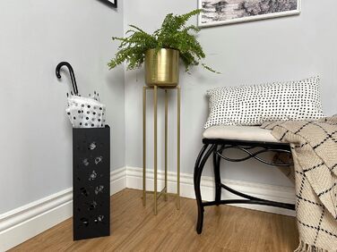 Підставка для парасольки Mango Steam Quadratisch, чорний колір, з принтом Brollies