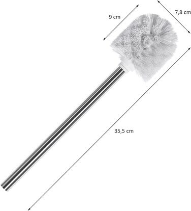 5 x WELLGRO Stainless Steel Toilet Brush White - Replacement Toilet Brush - Toilet Brush - Brush - Replacement Toilet Brush - Replacement Brush
