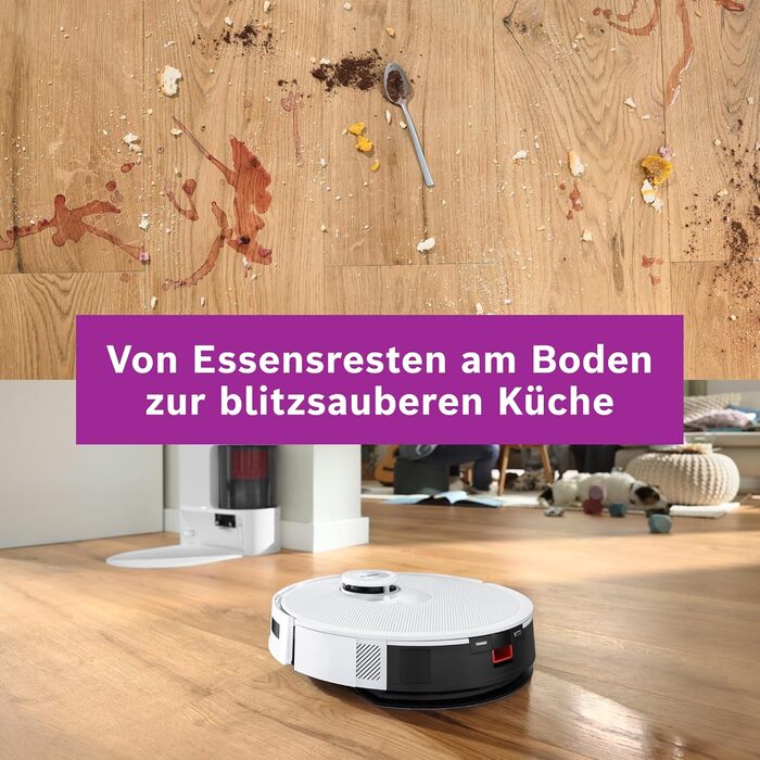 Робот-пилосос Bosch Spotless BCRD1W з функцією миття, 11000 Па, білий