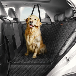 Waterproof & Scratch-Proof Dog Car Seat Cover - Universal Fit with Side Protection & View Window - Dog Back Seat Cover for Auto