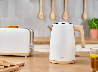 Електричний чайник Lafe Scandi PRO, 2200 Вт, 1,7 л, білий