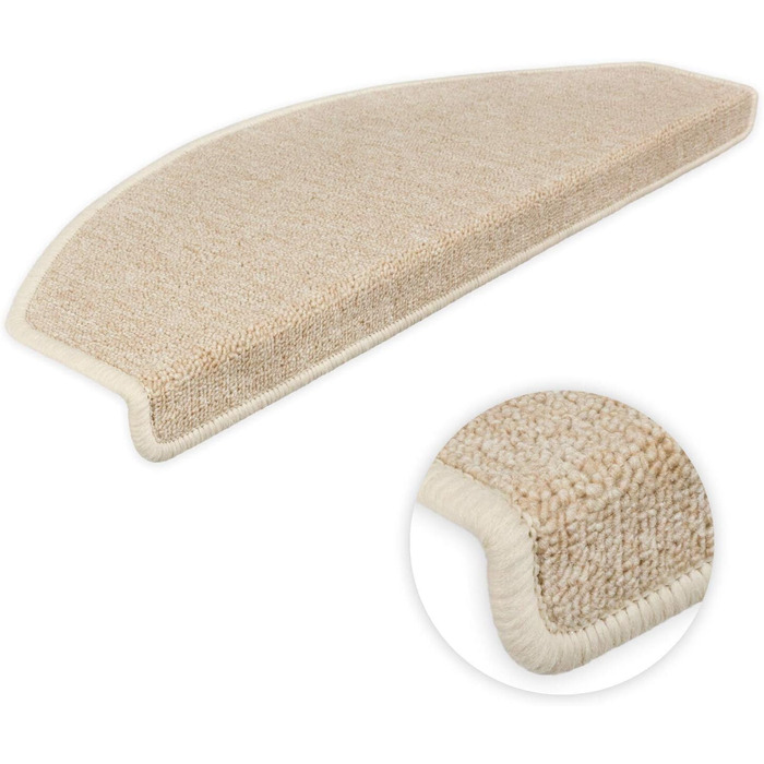 Kettelservice-Metzker Rambo Step Mats, Beige Half-Round, 15-Piece Value Set