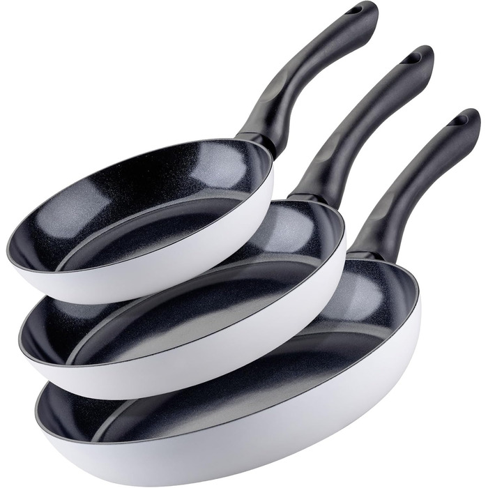 Набір сковорідок FACKELMANN Arcadalina, 3 шт., 20/24/28 см, з керамічним покриттям, з переробленого алюмінію, індукційні, термостійкі до +150°C