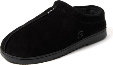 Чоловічі тапочки-клоги Dearfoams з замші для дому та вулиці, розмір 40.5 EU, чорні