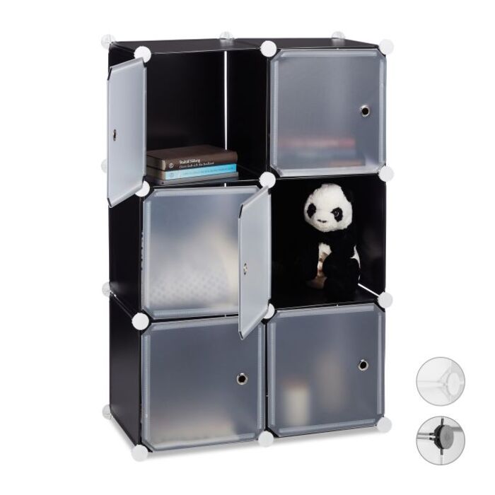 Relaxdays 6-Door Storage System