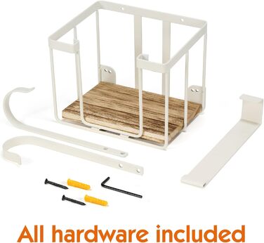 Настінна підставка для прасувальної дошки з великим кошиком MOREE – для прасувального столу та праски, біла