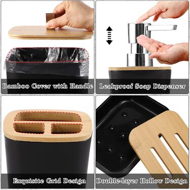 Набір для ванної кімнати XLHOMO: 27 предметів, фіолетовий колір, душовий завіс, килимки, аксесуари, бамбуковий набір для ванної