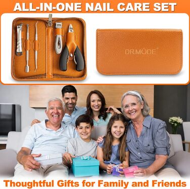 Професійний нігтеріз для нігтів, DRMODE для літніх людей та товстих нігтів, широкий отвір, гострий нігтевий щипчик, довга ручка, нахилена вигнута клин, сріблястий