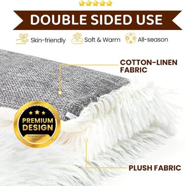 М'яке ліжко для котів, 60x45 см, плюшеве, для котів та маленьких собак, 2 в 1, тепле гніздо, ліжко-мішок, ліжко для котів, 91x71x3 см