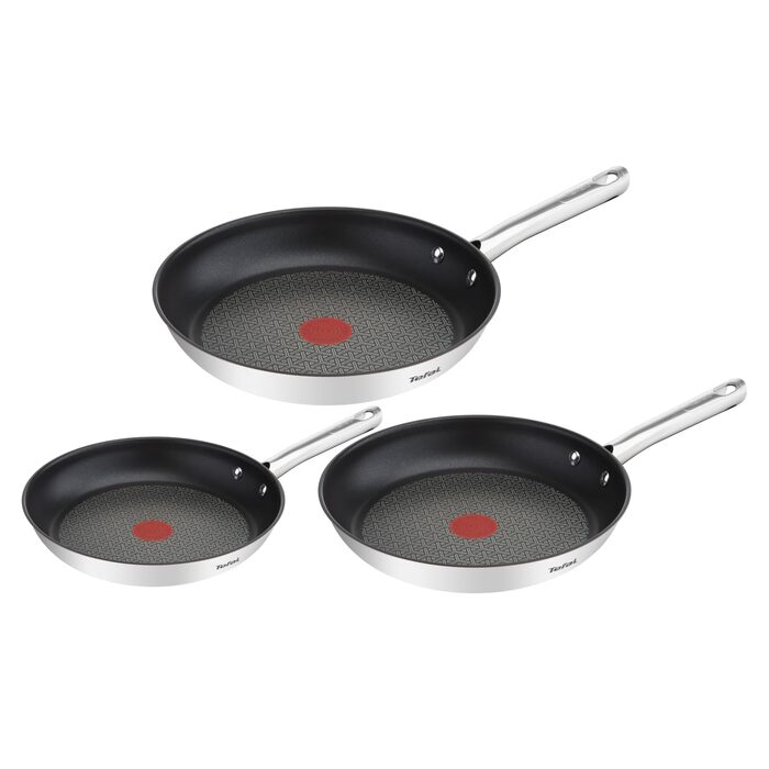 Набір сковорідок Tefal Duetto, 3 предмети (20, 24, 28 см), для індукційних та всіх типів плит