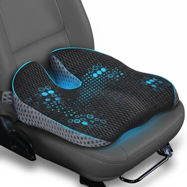 Подушка для сидіння на стілець, в авто, для подорожей та геймінгу з Memory Foam, чорна