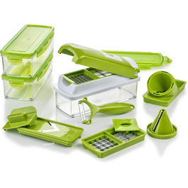 Набір для нарізки овочів Genius Nicer Dicer Smart Julietti (16 частин) - нарізач, спіралізатор, тертка, для нарізки кубиками, соломкою, слайсами, ручна модель