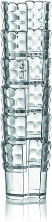 Guzzini - Tiffany, Set of 6 Universal Cup Holders - Transparent, 13.4 x 8 x h16.5 cm - 19970000