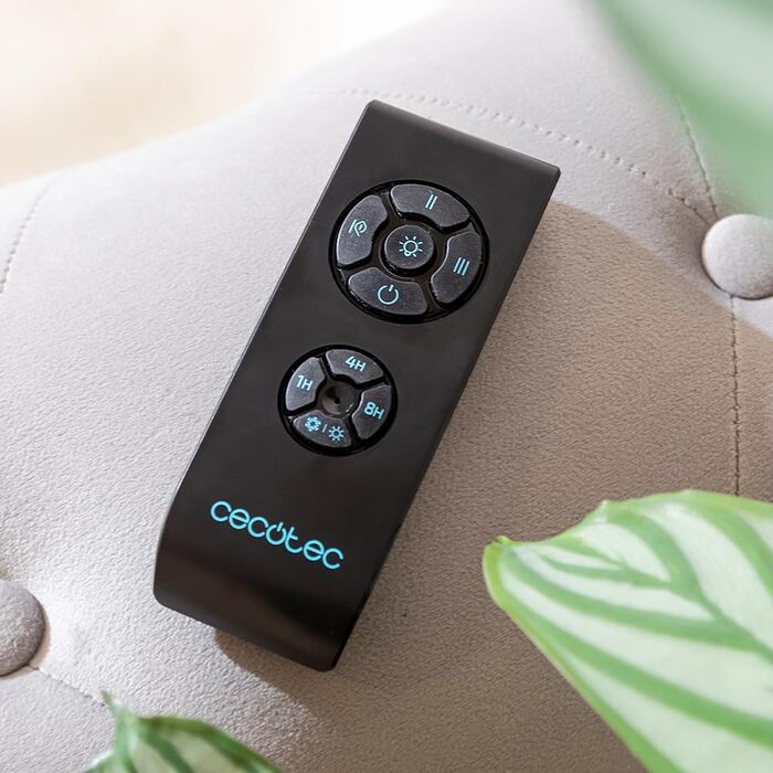 Стельовий вентилятор Cecotec Aero 5200 Line з пультом, LED підсвіткою, таймером та функцією зими, 132 см, 60 Вт, чорний