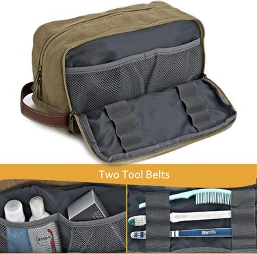 Чоловіча/Жіноча дорожня косметичка-органайзер з канвасу, велика, блакитна (28x16x14 см)