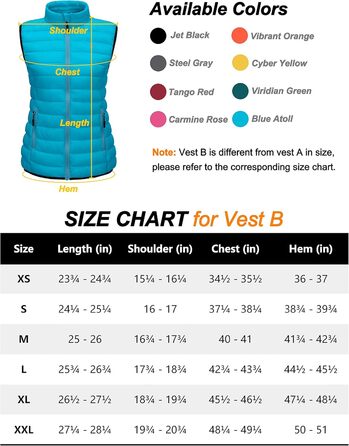 Жіночий теплий пуховий жилет Little Donkey Andy для гольфу, хайкінгу, подорожей та повсякденного носіння, колір - Верденський блакитний, розмір L