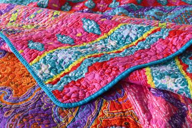 Qucover Daybed Cover 150 x 200 cm Colorful Quilted Microfiber Throw Blanket Bedspread for Single Bed Sofa Cover Boho Indian Exotic Boho-3 150X200cm