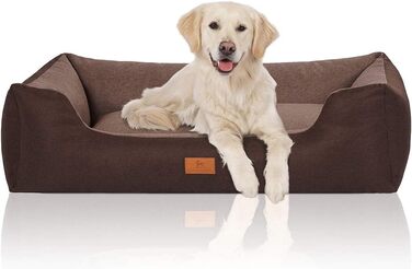 Knuffelwuff 14096-006 Dog Bed, Dog Basket, Dog Sofa, Dog Cushion, Dog Basket Cover Washable Tunnel XL Brown-Potatoe